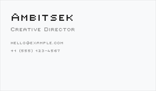 Ambitsek Business Card