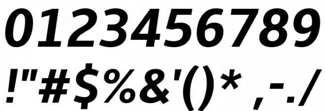 Amble Bold Italic Font OTHER CHARS