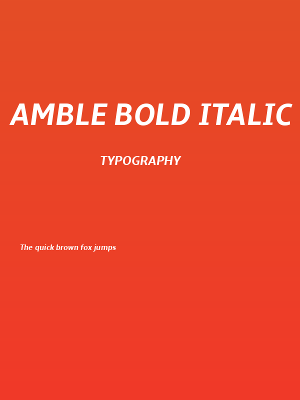 Amble Bold Italic Poster
