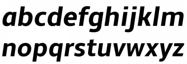 Amble Bold Italic Caratteri MINUSCOLO