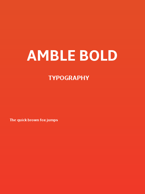 Amble Bold Poster