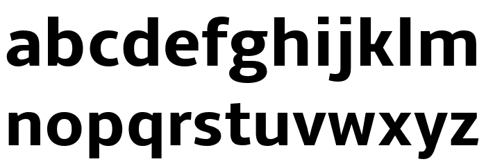 Amble Bold Font LOWERCASE
