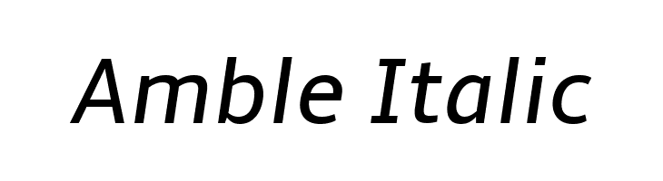 Amble Italic  font caratteri gratis
