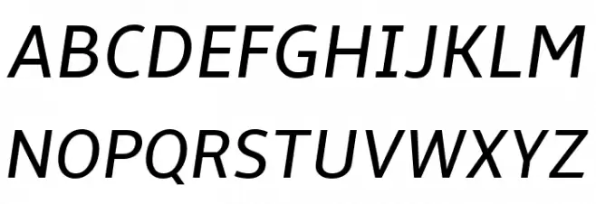 Amble Italic フォント 大文字