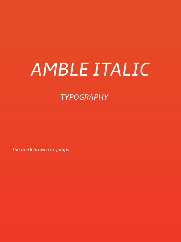 Amble Italic Poster