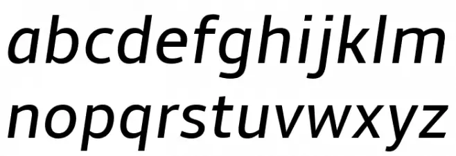 Amble Italic फ़ॉन्ट लोअरकेस