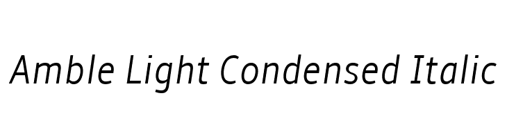 Amble Light Condensed Italic  لخطوط تنزيل