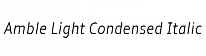 Amble Light Condensed Italic  Fuentes Gratis Descargar