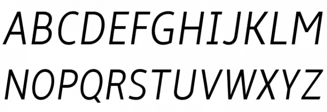 Amble Light Condensed Italic 字体 大写