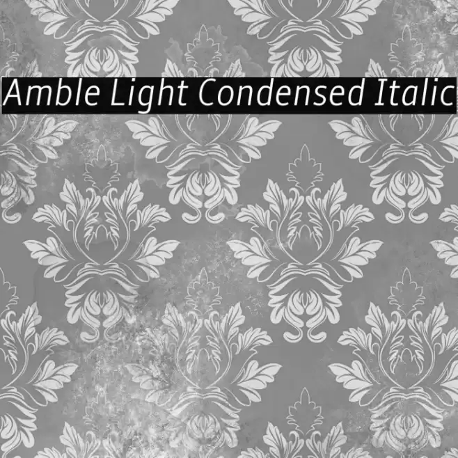 Amble Light Condensed Italic Fuentes examples