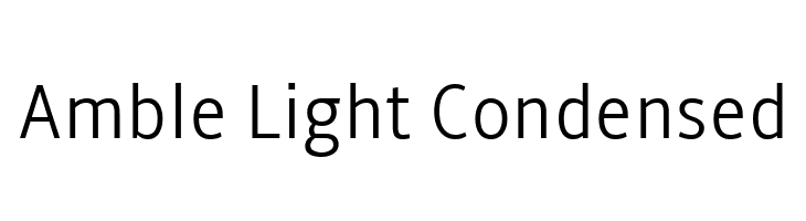 Amble Light Condensed  font caratteri gratis