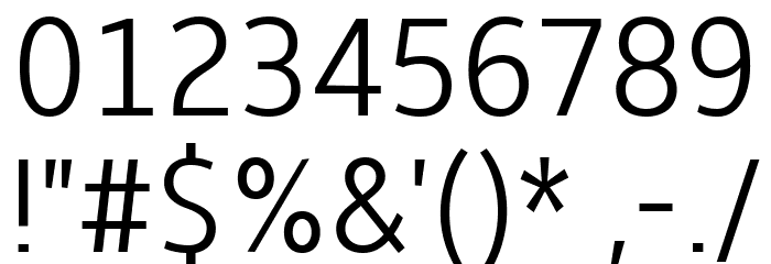 Amble Light Condensed Font OTHER CHARS