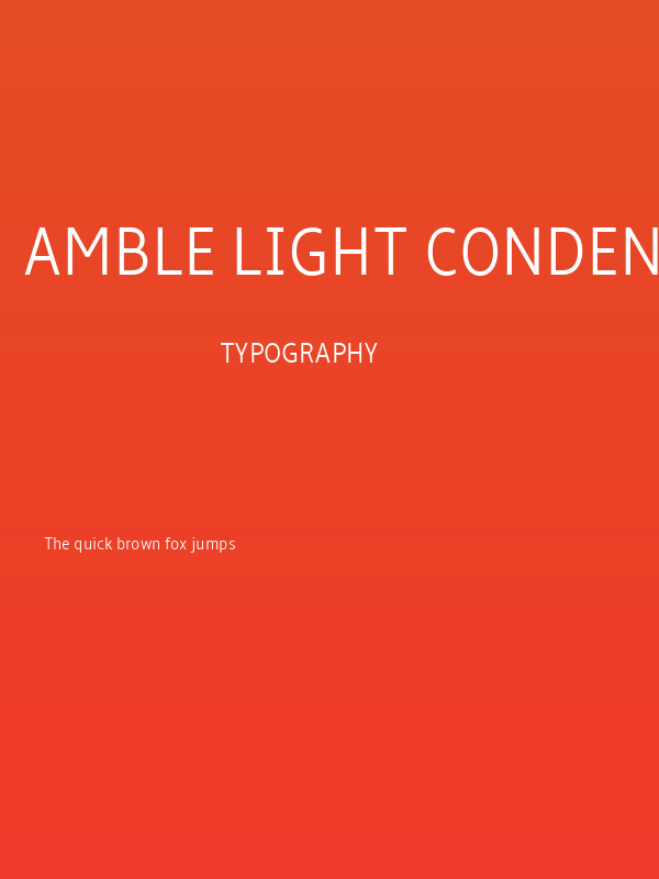 Amble Light Condensed Poster