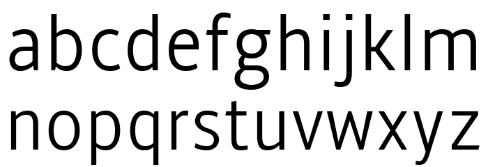 Amble Light Condensed Font LOWERCASE