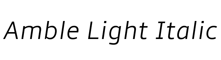 Amble Light Italic Font