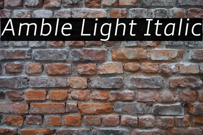 Amble Light Italic Example 1