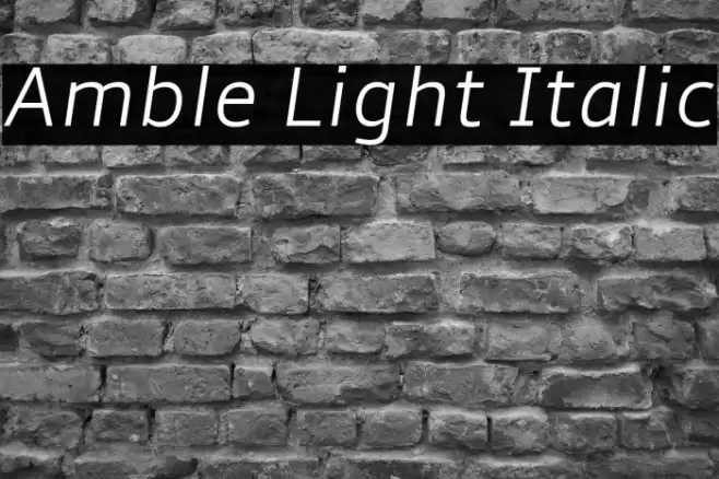 Amble Light Italic Font examples