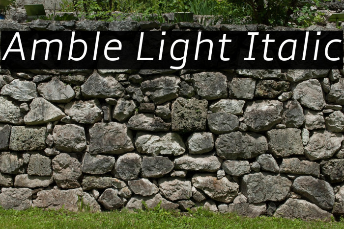 Amble Light Italic Example 3