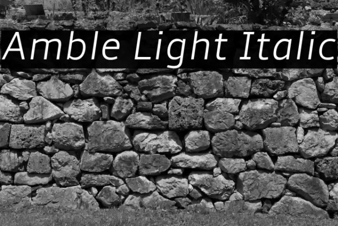 Amble Light Italic Font examples
