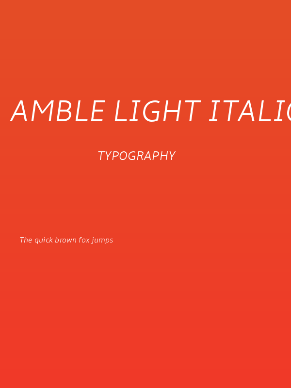 Amble Light Italic Poster