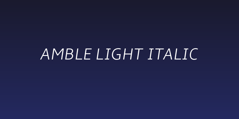 Amble Light Italic Social Header