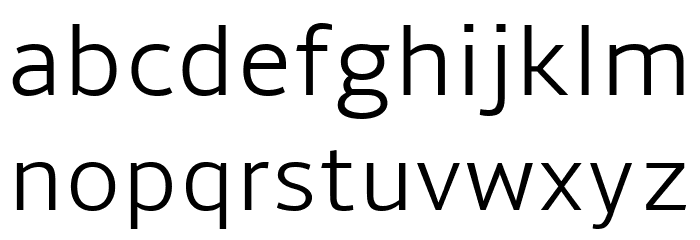 Amble Light Font LOWERCASE