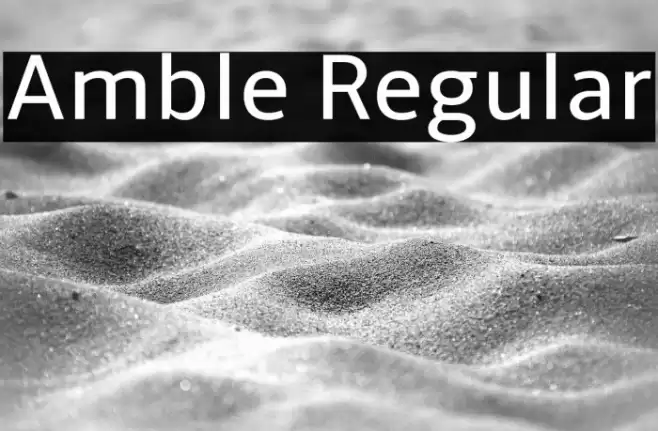 Amble Regular Font examples