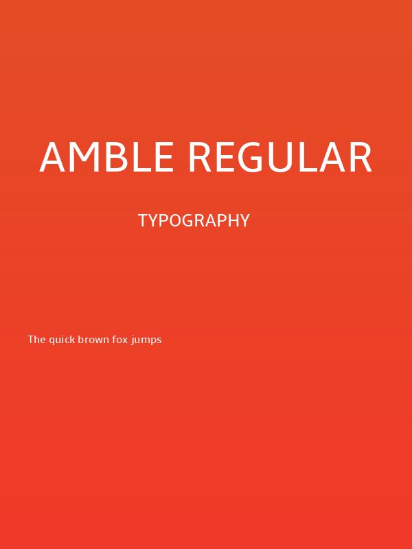 Amble Regular Poster