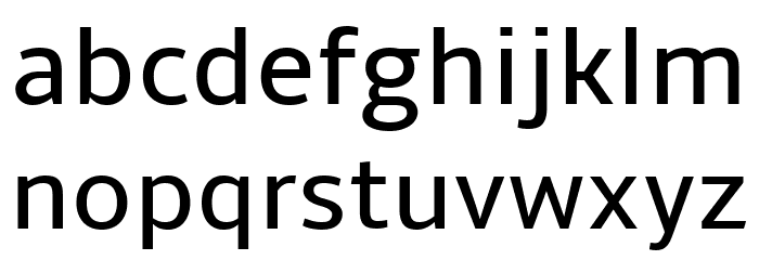 Amble Regular Font LOWERCASE