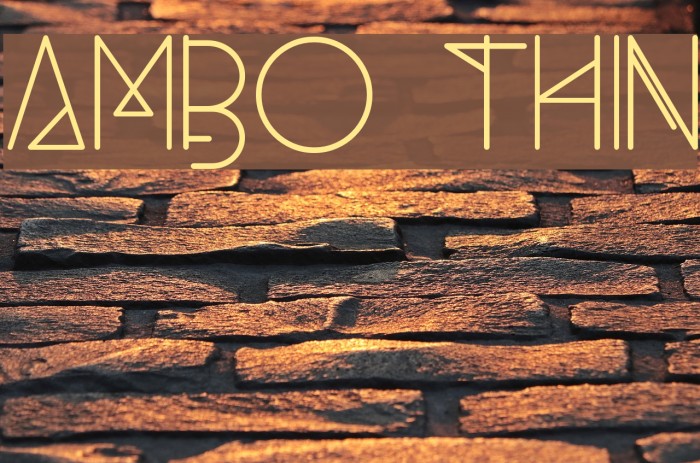 Ambo Thin Font examples