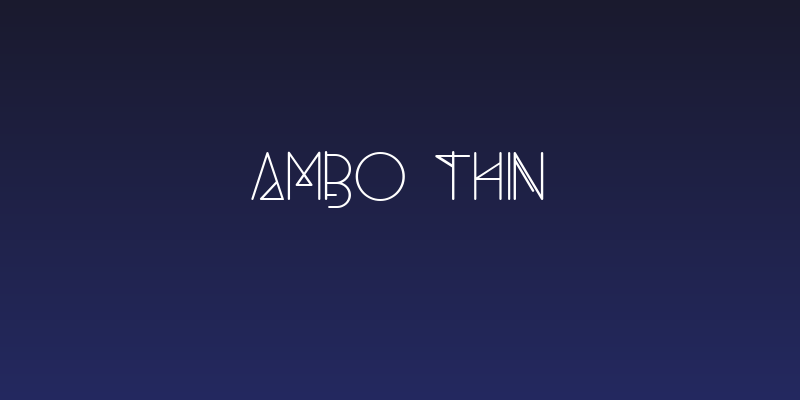 Ambo Thin Social Header