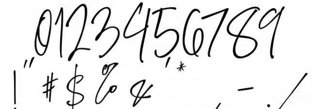 Amboera Script Font OTHER CHARS