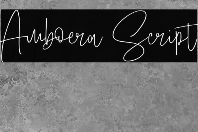 Amboera Script Font examples