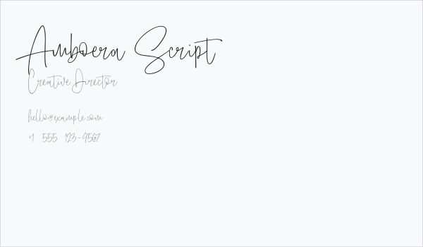 Amboera Script Business Card