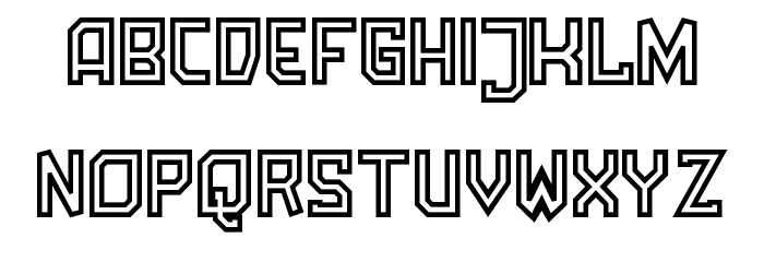 Amboss CondensedHeavy Outline Font LOWERCASE