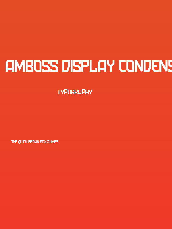 Amboss Display Condensed Poster