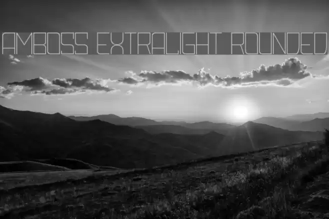 Amboss ExtraLight Rounded Font examples