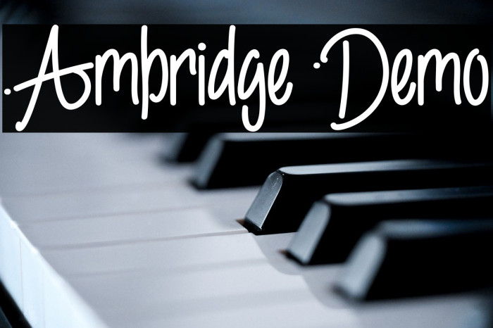 Ambridge Demo Example 1