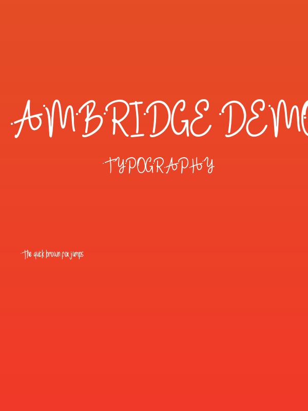 Ambridge Demo Poster