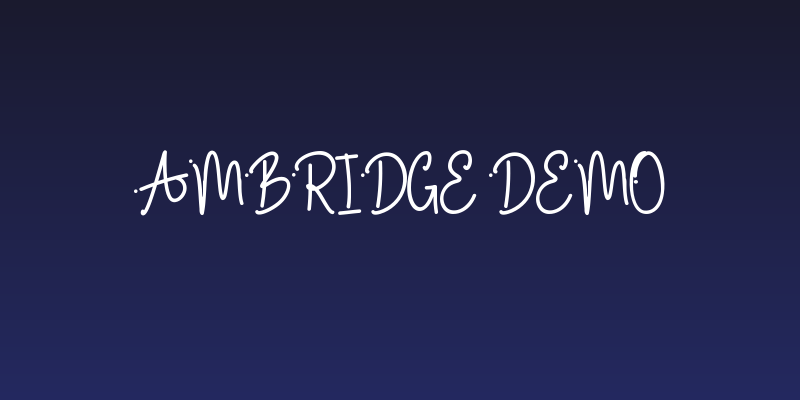 Ambridge Demo Social Header