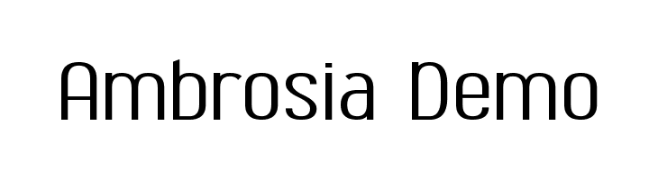 Ambrosia Demo Font