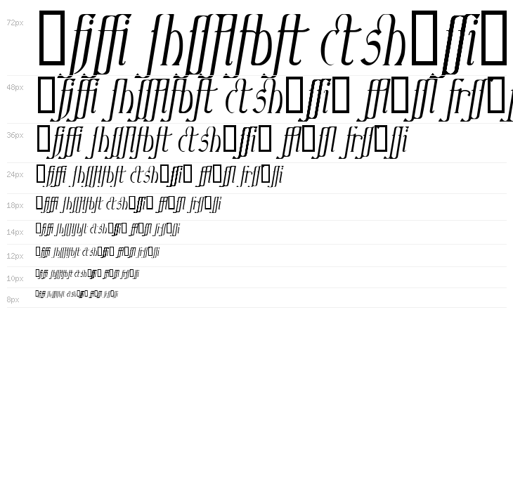 Ambrosia ItalicLigature Waterfall