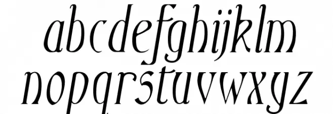 Ambrosia Italic Caratteri MINUSCOLO