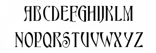 Ambrosia Ligature Font UPPERCASE