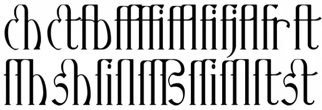 Ambrosia Ligature Caratteri MINUSCOLO