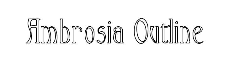 Ambrosia Outline Font