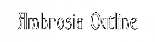 Ambrosia Outline  Скачать бесплатные шрифты