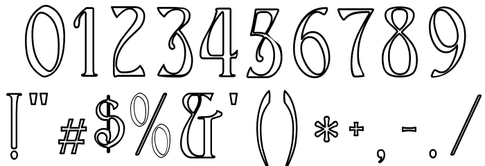 Ambrosia Outline Font OTHER CHARS