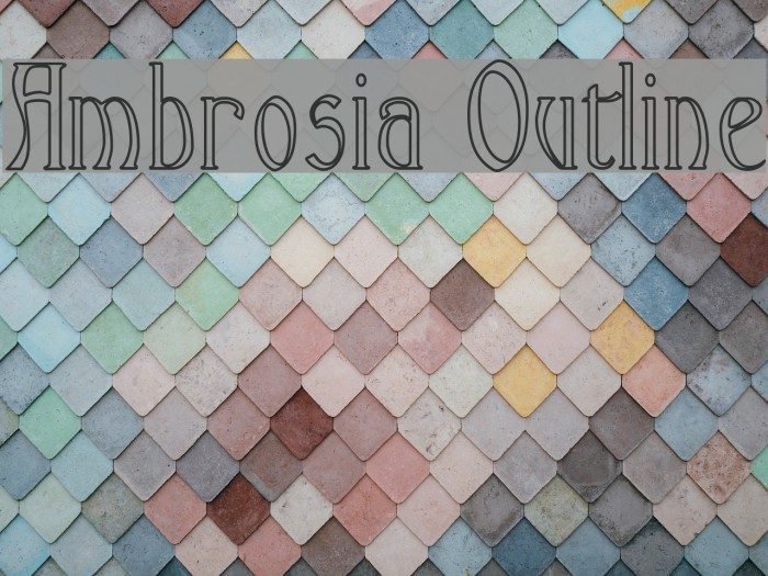Ambrosia Outline Font examples