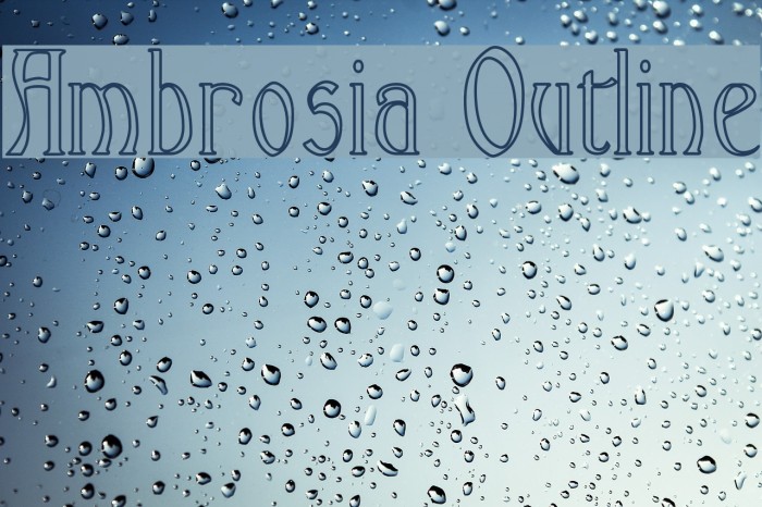 Ambrosia Outline Font examples